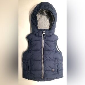 H&M Navy Blue Puffer Vest with Hood